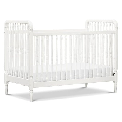 Namesake Liberty 3-in-1 Convertible Baby Crib - Greengurad Gold Certified - Wooden Convertible Baby Crib to Toddler Bed, Daybed - Durable & Easy to Assemble, 4 Adjustable Mattress Heights - Warm White