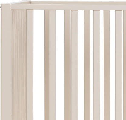 dadada Baby LaLa 3-in-1 Convertible Crib - Wood Crib Converts into Toddler Bed & Daybed - Greenguard Gold Certified, Made in Italy - 3 Adjustable Mattress Heights - Solid Beechwood Almond Milk