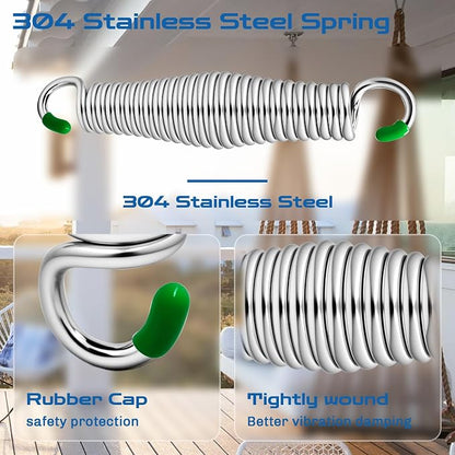 2 Pack Premium Porch Swing Springs,1300 LB Heavy Duty Springs, Rust Resistant Swing Springs, Spring for Swing Hammock Hanging Chair Spring for Hammock Spring,Porch Swings
