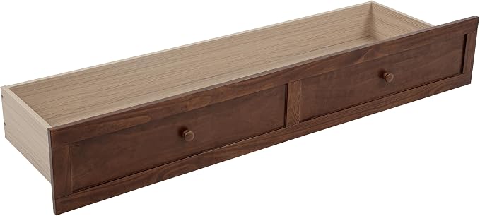 PVWIIK Queen Size Murphy Bed Cabinet with Power Station & Large Drawer for Bedroom,Pine Wood Folding Chest Bed with Rattan Panel, Space-Saving Wall Bed, Walnut