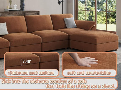 EASE MOOSE Modular Sectional Sofa,Oversized L Shape Deep Seat Modular Sofa