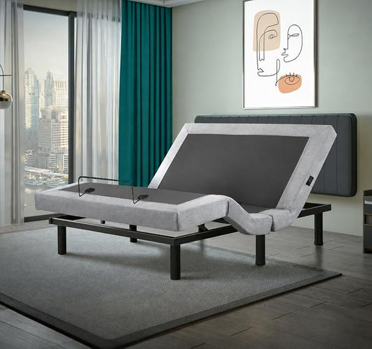 Irvine Home Collection Queen Adjustable Bed Base | Dual Massage | USB Ports | Zero Gravity | Anti-Snore | Memory Positions | Under Bed Lighting | Wireless Remote | Zero Clearance
