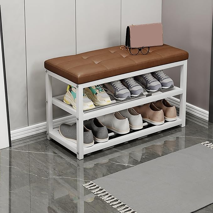 Wooden Shoe Storage Bench Modern Changing Stool SpaceSaving Design for Hallway & Living Room Entryway Organizer Stylish and Functional Footrest