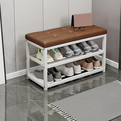 Wooden Shoe Storage Bench Modern Changing Stool SpaceSaving Design for Hallway & Living Room Entryway Organizer Stylish and Functional Footrest