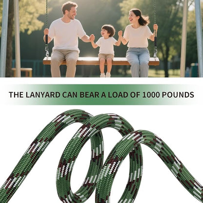 Adjustable Tree Swing Ropes Heavy Duty Hammock 7.25Ft(87"),360°Rotation Tree Swings Hanging Straps for Outdoor Swings Hammock Playground Set Accessories,2Pack of Green