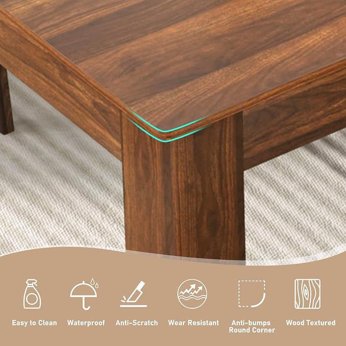 59"-86" Extendable Dining Table for 6-10 Person, Wooden Dining Room Table, Modern Extendable Table for Gatherings, Meeting for Small Kitchens, Dining Office Areas(Walnut)