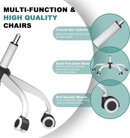 Mimoglad Office Chair, Comfy Desk Chair - High Back Ergonomic Computer Chair with Adjustable Lumbar Support & Headrest, Flip-up Armrests for Guitar Playing, Swivel Task Chair for Home and Office