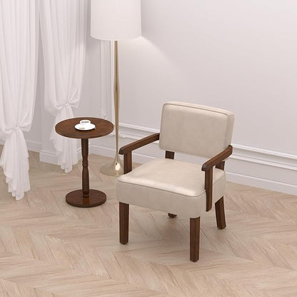 FAGAGA Accent Chair, PU Leather Chair for Living Room Oversized Armchair with Soft Seat and Armrests for Bedroom Dinning Reading Waiting Room (One Chair)