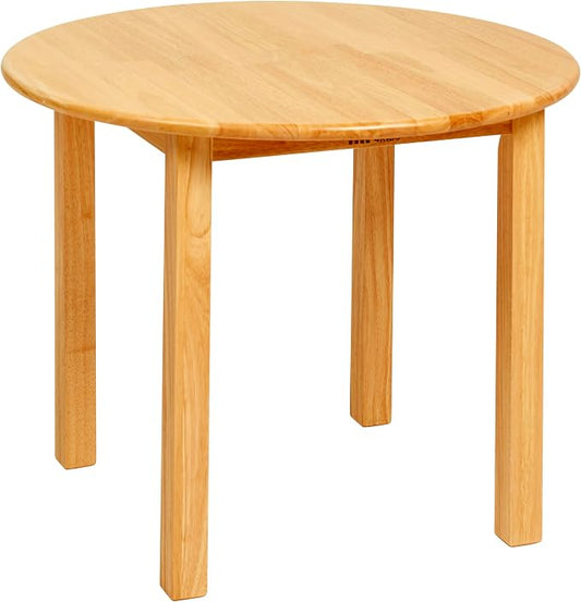 ECR4Kids 30in x 30in Round Hardwood Table with 22in Legs, Childrens Furniture, Honey