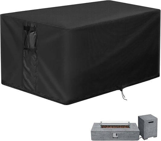 Fire Pit Cover Rectangle,56 Inch Rectangular Firepit Covers,Waterproof Gas Fire Pit Table Cover - 56 x 27 x 15 Inch