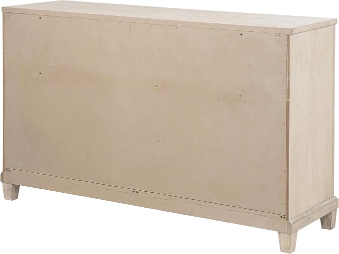 Coaster Home Furnishings - Pembroke - Wood - 6-Drawer Bedroom Dresser with Stepped Trim, Ring Pulls and Coastal Style - Bedroom - Washed Oak - 215923