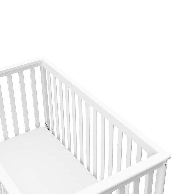 STORKCRAFT Hillcrest 4-in-1 Convertible Crib (White) - Converts to Daybed, Toddler Bed, and Full-Size Bed, Fits Standard Full-Size Crib Mattress, Adjustable Mattress Support Base
