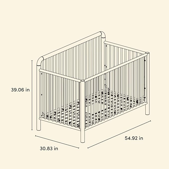 Storkcraft Porto 5-in-1 Convertible Crib with Toddler Guardrail – GREENGUARD Gold Certified, Toddler Bed Conversion Kit Included, 100% Solid Wood, Fits Standard Baby Crib Mattress (Hazelnut)