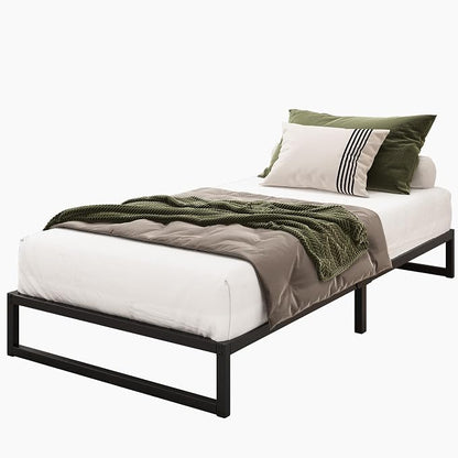 Lutown-Teen 8 Inch Twin Bed Frames Heavy Duty Metal Twin Platform Bed Frame No Box Spring Needed, Noise Free, Easy Assembly, Black