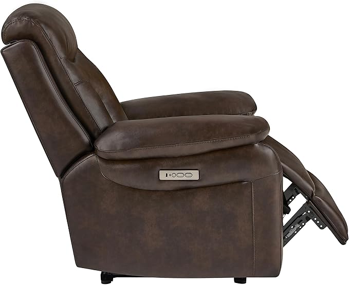 KISLOT Power Recliner Chair Set of 2, Wall Hugger Recliner with Adjustable Headrest and Footrest Dual Motor Electric Faux Leather Reclining Sofa with USB/Type-C Charging for RV Living Room Bedroom