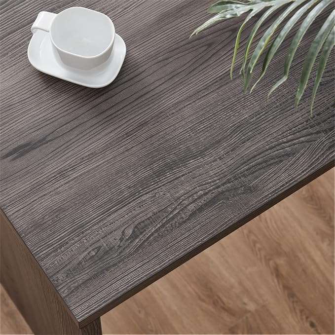 HSH Dark Grey L Shaped Computer Corner Desk with 3 Storage Drawers 55 inch | Reversible Home Office Corner Desk with 2 Open Side Shelves Modern Wood Executive L Desks for Bedroom,Study Workstation