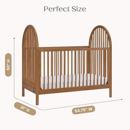 Delta Children Cannon 4-in-1 Convertible Crib - Converts from Baby Crib to Toddler Bed, Daybed and Sofa Bed, Fits Standard Full-Size Crib Mattress, Chestnut