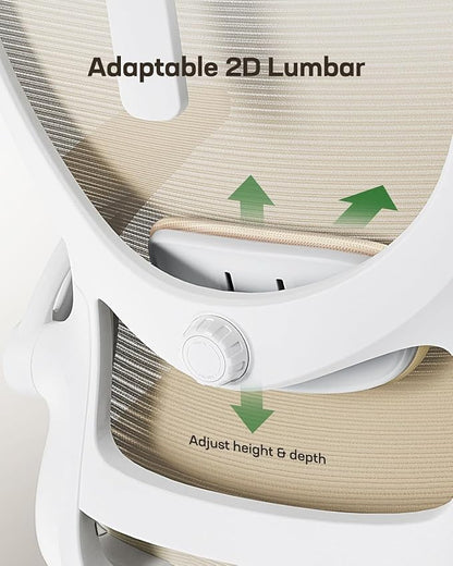 Marsail Ergonomic Office Chair with 3D Armrests, Pack of 3 | Office Desk Chair with High Back Mesh, Adjustable Lumbar Support, Rolling Work Swivel Task Chairs with Wheel, Headrest, home