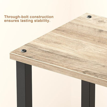 TUTOTAK End Table, Side Table, Nightstand, 2-Tier Storage Shelf, Sofa Side Table for Small Space, Living Room, Bed Room TB01BG034