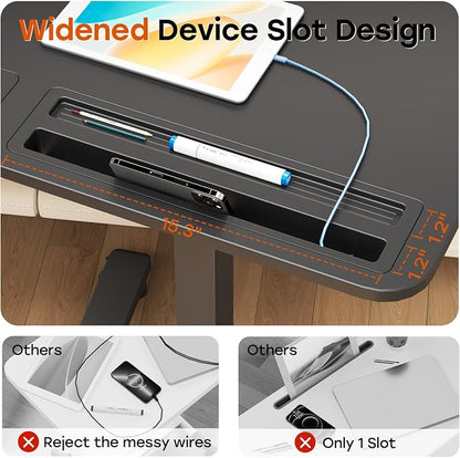 Small Mobile Standing Desk with Drawer, 23.6"x19.7" Rolling Laptop Cart on Wheels, Height Adjustable Sit Stand Computer Workstation with Storage for Compact Space, Black