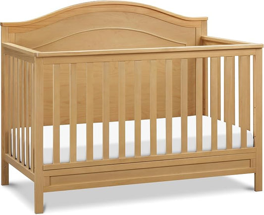 Davinci Charlie 4-in-1 Convertible Crib, GREENGUARD Certified, Honey | Converts to Toddler Bed, Daybed, Full-Size Bed, 4 Adjustable Mattress Heights, Conversion Kits Sold Separately, Easy Assembly
