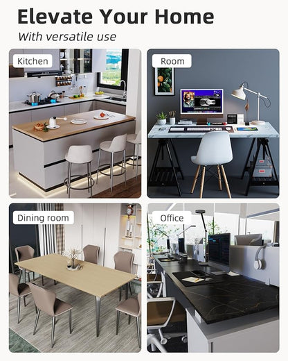 Universal 48 x 30 One-Piece Solid Wood Table Top, 1" Thick Desktop for Stand Up Height Adjustable Desk Frames, Home Office Tabletop, Countertop DIY, Black Oak