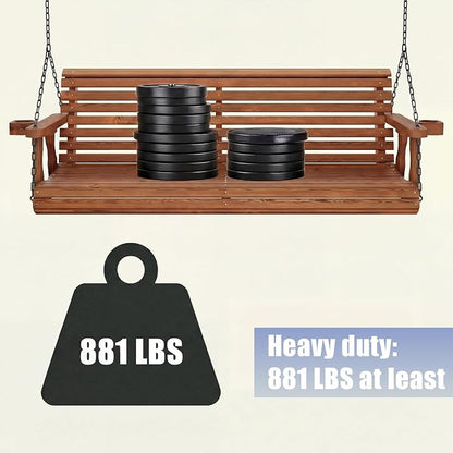 Heavy Duty Porch Swing Hanging Chain Kit (2 Pack) 1500 Lbs Capacity, up to 8 ft Length- Rustproof Zinc-Plated, 6 Quick Links & 2 Y-Chain Assemblies(Black)