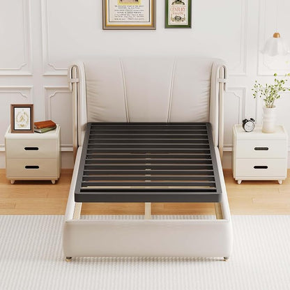 ROIL 2 Inch Twin XL Metal Box Spring Low Profile, Bunkie Board Bed Slat Replacement with Round Corners, 3500 lbs Capacity Heavy Duty Steel Slats, Easy Assembly, Noise Free