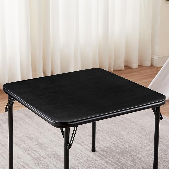 VECELO 24'' Kids Folding Card Table, Portable, with Padded Tabletop, 1 Piece, Black