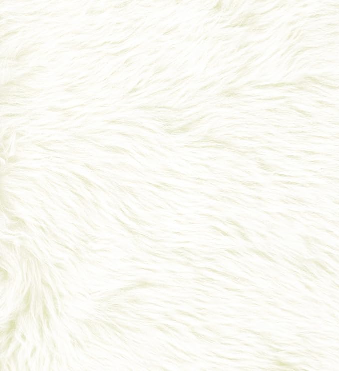 HomePop 16" Cube Ottoman - White Faux Fur