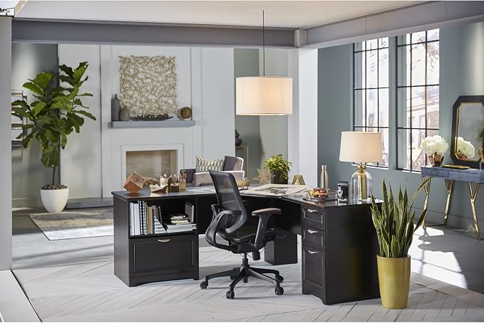 Realspace® Magellan Performance 71"W L-Shape Corner Desk, Espresso