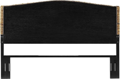 Crosley Furniture Serena Handwoven Natural Fiber Rattan Bed Headboard, Banana Leaf, King