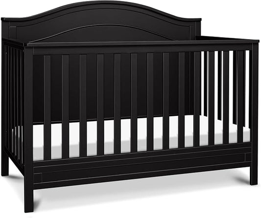 Davinci Charlie 4-in-1 Convertible Crib, GREENGUARD Certified, Ebony | Converts to Toddler Bed, Daybed, Full-Size Bed, 4 Adjustable Mattress Heights, Conversion Kits Sold Separately, Easy Assembly