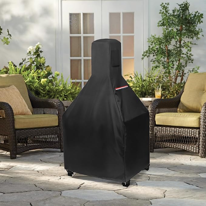 Outdoor Fireplace Cover,600D Heavy-Duty Waterproof Cover Compatible with Endless Summer Wood Burning Outdoor Fire House,43.3" H x 25" L x 20" W
