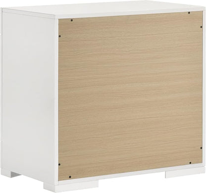 Coaster Home Furnishings Ives Contemporary 5-Piece Bedroom Set Queen Size LED Panel Bed Frame 57-inch Headboard White High Gloss 224941Q-S5