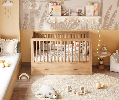 4-in-1 Convertible Crib, Converts to Toddler Bed and Full Bed