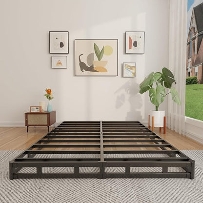 FMDMR Box Spring for Full Bed 4 Inch, Low Profile Full Size Box Spring Only, Heavy Duty Mattress Foundation Metal Bed Base with Fabric Cover， Easy Assembly, Non-Slip, Noise Free