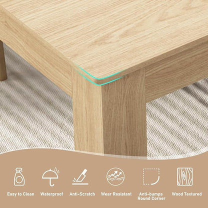 59"-86" Extendable Dining Table for 6-8 Person, Wooden Dining Room Table, Modern Extendable Table for Gatherings, Meeting for Small Kitchens, Dining Office Areas(Natural)