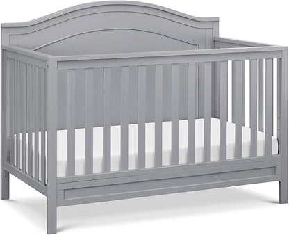 Davinci Charlie 4-in-1 Convertible Baby Crib - GREENGUARD Gold Certified Convertible Crib to Toddler Bed, Daybed, Full-Size Wooden Bed and Durable - 4 Adjustable Mattress Heights - Grey