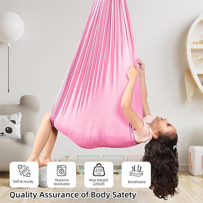 Sensory Swing Chairs for Kids, Indoor & Outdoor Hanging Therapy Cuddle Hammock Swing Seats for Child Teens with Autism, ADHD, Aspergers, Sensory Integration