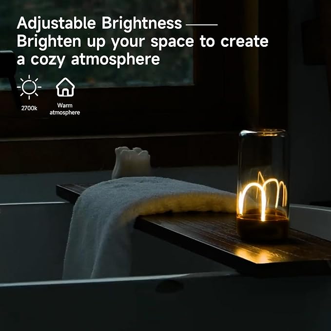 AUGE LIGHT Mini Minimalist Table Lamp Cordless Lamp Rechargeable Table Lamp Portable Nightstand Lamps Desk Lamps for Home Office Mood Lighting for Desk Decor Beside 2 Packs (Gray+White)