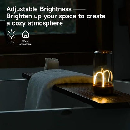 AUGE LIGHT Mini Minimalist Table Lamp Cordless Lamp Rechargeable Table Lamp Portable Nightstand Lamps Desk Lamps for Home Office Mood Lighting for Desk Decor Beside 2 Packs (Gray+White)