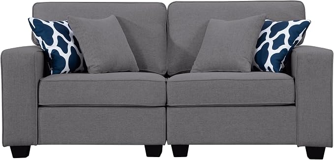 Legend Vansen Oversized Modular Sectional Sofa,U/L‑Shaped Reversible Couch with Ottoman,Deep Seat Plush Polyester Sofa for Living Room,6‑Seater,Dark Grey