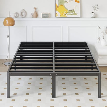 Yicensen 14 Inch King Bed Frame with Rounded Corner Legs No Box Spring Needed King Size Platform Bed Frame Heavy Duty, Easy Assembly, Noise Free, Black.