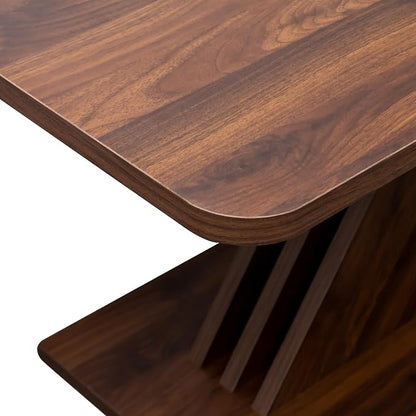 55"-71" Extendable Dining Table for 4-8 People, Space-Saving Extra Long Transformer Table with Extension Leaves Holder, Walnut