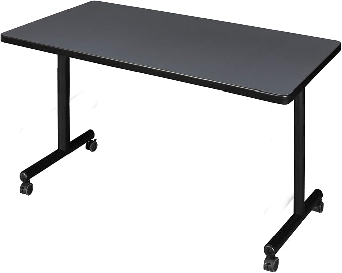 Romig Axis-Pro 42 x 30 in. Mobile T-Base Training Seminar Table- Grey
