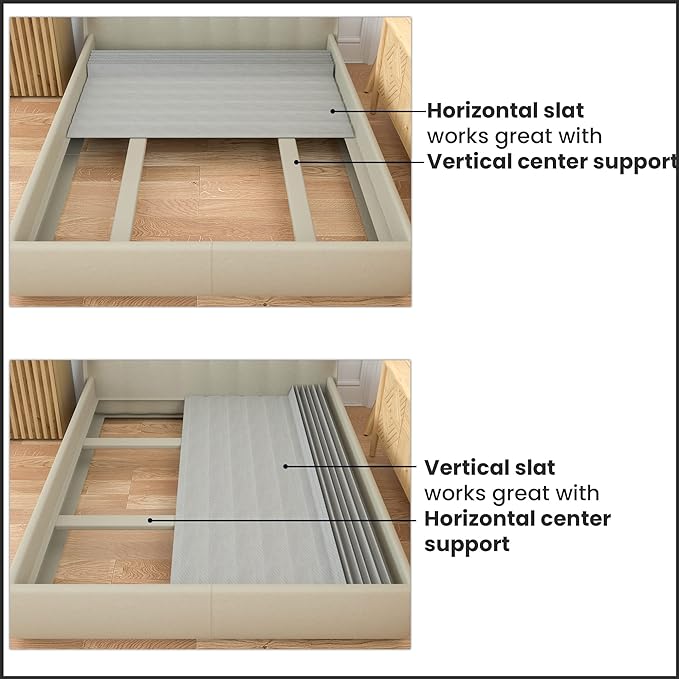 Greaton, 0.75-Inch Heavy Duty Vertical Wooden Bunkie Board/Bed Slats, Full, Grey