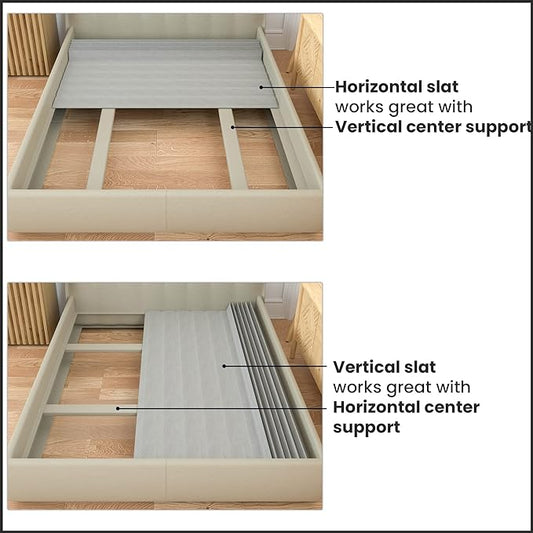 Greaton, 0.75-Inch Heavy Duty Vertical Wooden Bunkie Board/Bed Slats, Full, Grey