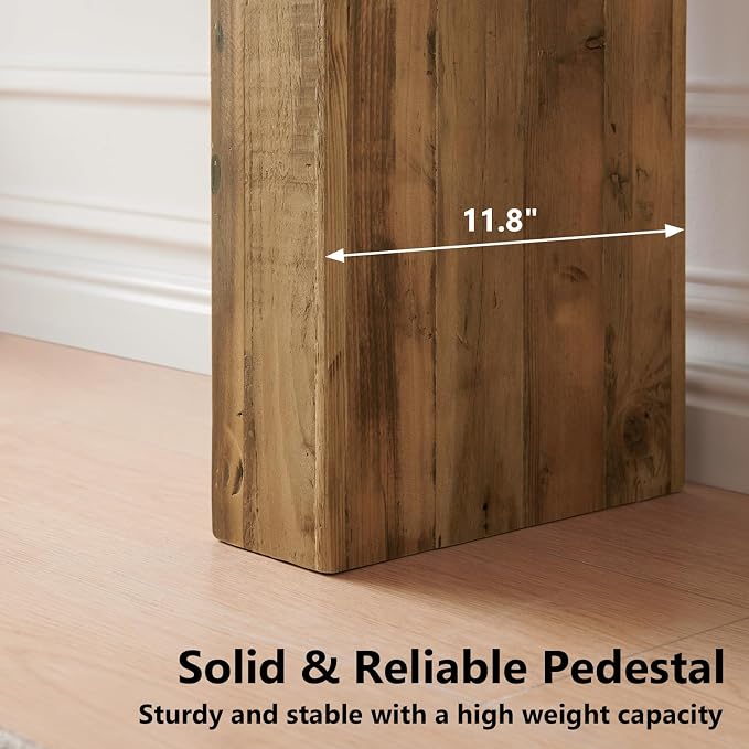 Reclaimed Solid Wood Console Table for Entryway, 63" Long Rectangular Sofa Table Behind Couch, Modern Farmhouse Hallway Entry Table for Living Room, Hallway, Foyer, 10 Mins Easy Assembly