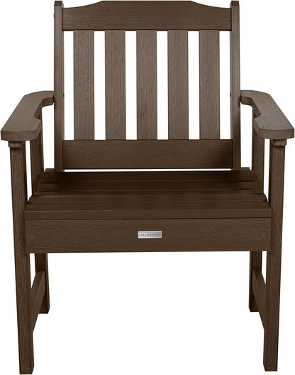 Highwood AD-KITCHGL2-ACE 2 Lehigh Garden Chairs with 1 Square Side Table 3-Piece Set, Weathered Acorn